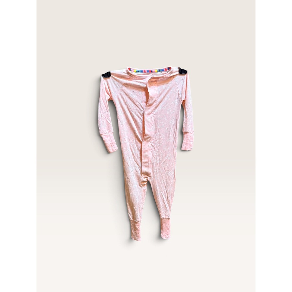Magnetic Me Pink Elephant Print Magnetic Modal Footie Pajamas 12-18 Months